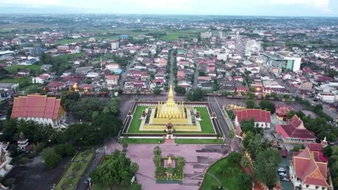 Aerial View by Drone of Vientiane14 Stock Footage 162002104
