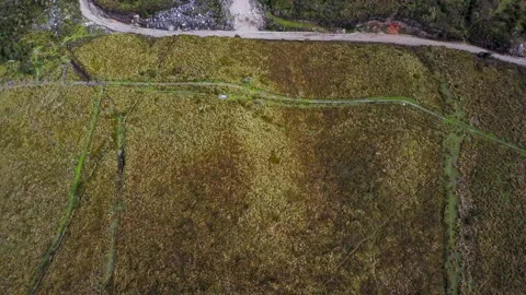 Aerial View of Drought Brown Fields in Ecuador 库存影片 231405977