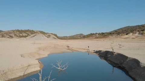 Aerial view drought 動画素材 124790956