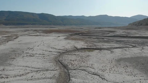 Aerial view drought Stock Footage