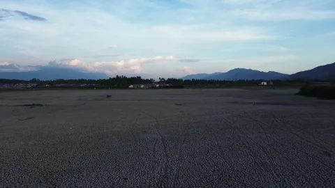 Aerial view of dry soil texture Video stock 255302407