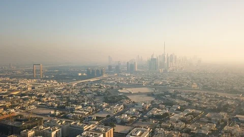 Aerial view of Dubai Stock Footage 104955196