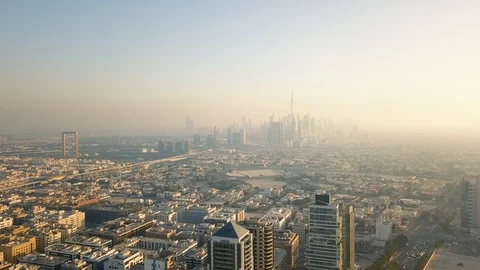 Aerial view of Dubai Stock Footage 105024443