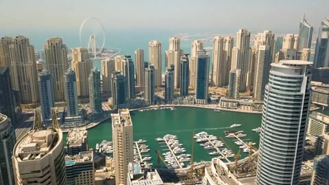 Aerial view of Dubai Stock Footage 172426883