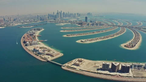 Aerial view on Dubai, UAE. Drone footage. Stock Footage 114352702