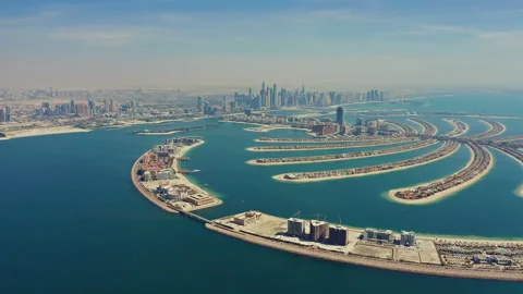 Aerial view on Dubai, UAE. Drone footage. Stock Footage 114357716