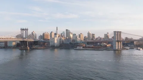 Aerial view of DUMBO, Brooklyn Stock Footage 301494524