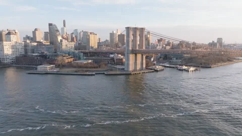 Aerial view of DUMBO, Brooklyn Stock Footage 301494600
