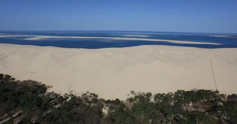 Aerial view of the Dune du Pilat Stock Footage 57236620