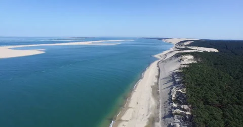 Aerial view of the Dune du Pilat Stock Footage 57239732