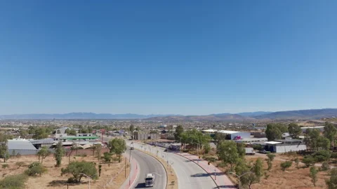 Aerial view of Durango Mexico industrial district with mountain backdrop. Stock Footage 337922285