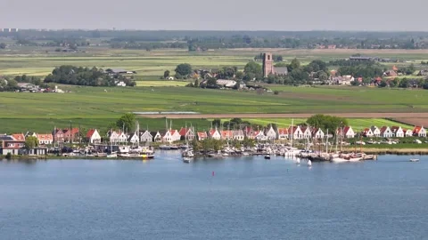Aerial View of Durgerdam Video stock 309866798