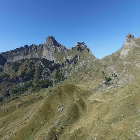 Aerial view of Durmitor Mountains Stock Footage 69475258