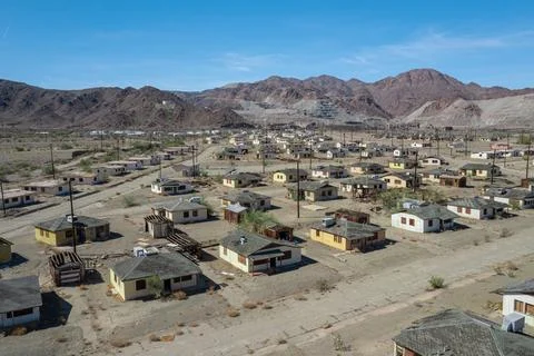 Aerial view of Eagle Mountain ghost town 스톡 사진