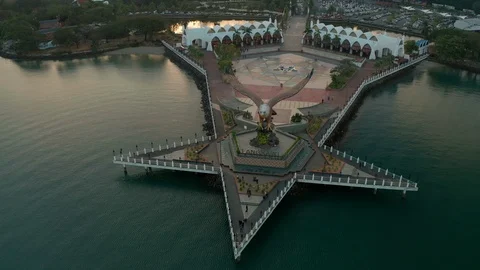 Aerial view of Eagle Square, Langkawi Island Stock Footage 124728772
