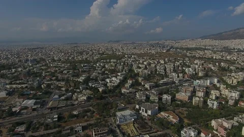 Aerial view of the eastern side of Alimos suburb in Athens 스톡 동영상 218040934