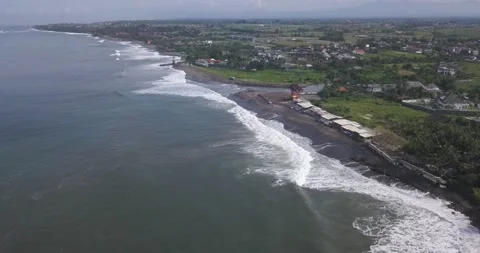 Aerial view of Echo beach Stock Footage 130506719