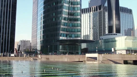 Aerial View Of The Edf Tower In La Defense. Stock Footage 254098335