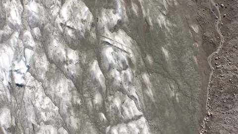 Aerial view of the EGRIP camp research station in Greenland Stock Footage 104222151