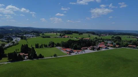 Aerial view eichenberg bayern Stock Photos