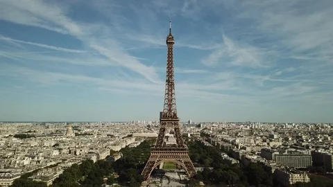 Aerial View Eifel tower, Paris. Stock Footage 92165766