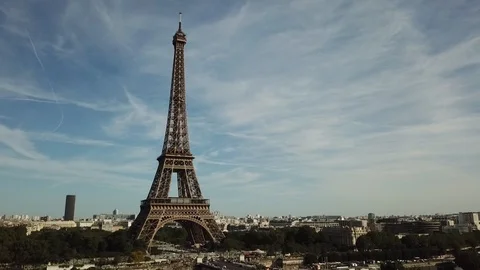 Aerial View Eifel tower, Paris. Stock Footage 92166016