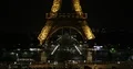 Aerial View of Eiffel Tower and Cars Traffic Jam Famous Landmark in Paris Night 4k or 4k+ Resolution