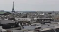 Aerial View Eiffel Tower Attraction, Paris Skyline World European Landmark sunny HD Footage