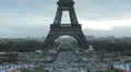 Aerial View of Eiffel Tower in Paris, Montparnasse Tower, Champ de Mars HD Footage