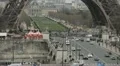 Aerial View of Eiffel Tower in Paris, Montparnasse Tower, Champ de Mars HD Footage