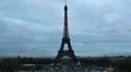 Aerial View of Eiffel Tower in Paris, Montparnasse Tower, Champ de Mars HD Footage