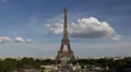 Aerial View Eiffel Tower Paris Skyline City Overlook Busy Business Commuters day HD Footage