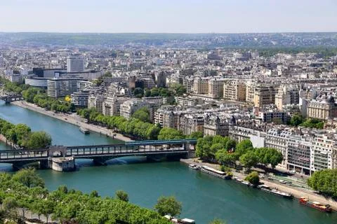 Aerial view from Eiffel Tower on Paris Stock-Fotos