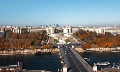Aerial view from Eiffel tower in Paris Fotos Stock