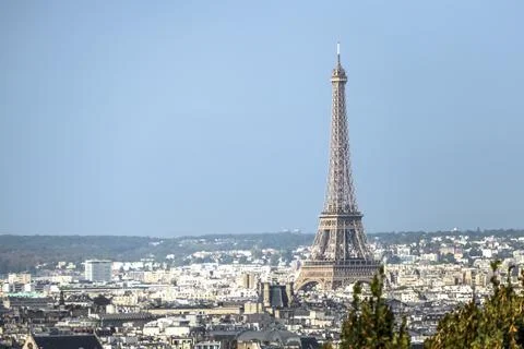 Aerial view of the Eiffel Tower Stock Photos