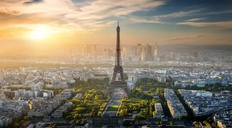 Aerial view on Eiffel Tower Foto stock