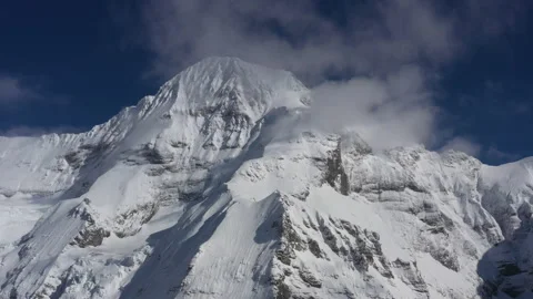 Aerial view of Eiger, Switzerland Stock Footage 151296604