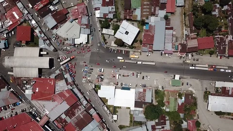 Aerial view El Paso, border crossing, frontier between south and North Stock Footage 98887490