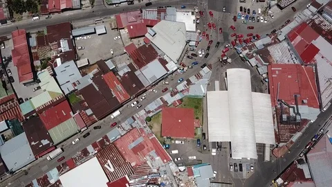 Aerial view El Paso, border crossing, frontier between south and North Stock Footage 98887740
