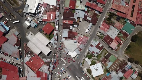 Aerial view El Paso, border crossing, frontier between south and North Stock Footage 98887744