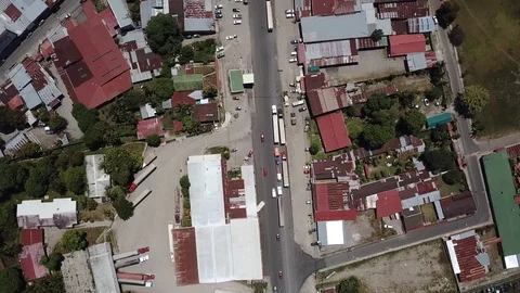 Aerial view El Paso, border crossing, frontier between south and North Stock Footage 98887913