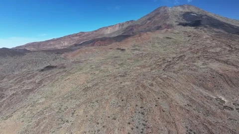 Aerial view of El Teide volcano, El Teide National Park, Tenerife, Canary Stock Footage 301719082