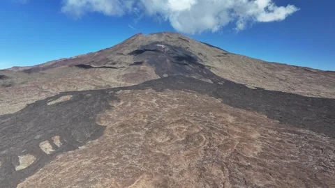 Aerial view of El Teide volcano, El Teide National Park, Tenerife, Canary Stock Footage 301719381