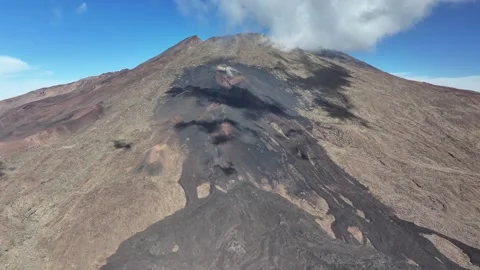 Aerial view of El Teide volcano, El Teide National Park, Tenerife, Canary Stock Footage 301719504