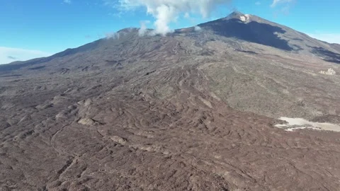 Aerial view of El Teide volcano, El Teide National Park, Tenerife, Canary Stock Footage 301720641