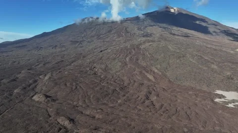 Aerial view of El Teide volcano, El Teide National Park, Tenerife, Canary Stock Footage 301721010