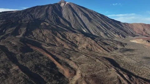 Aerial view of El Teide volcano, El Teide National Park, Tenerife, Canary Stock Footage 301723449
