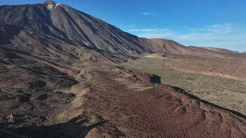 Aerial view of El Teide volcano, El Teide National Park, Tenerife, Canary Stock Footage 301723666