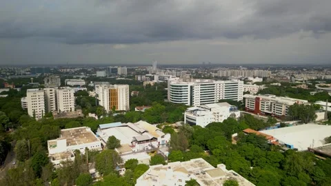 Aerial view of Electronic city (Technology park) with different technology .. Stock-Footage 329663362