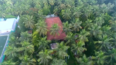 Aerial view of Elements resort in Bengaluru Vídeos de archivo 329744969
